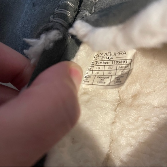 KOOLABURRA BY UGG Tipton Men's Gray Suede Slippers Sz 9 Comfort Loungewear Warm - Picture 6 of 7